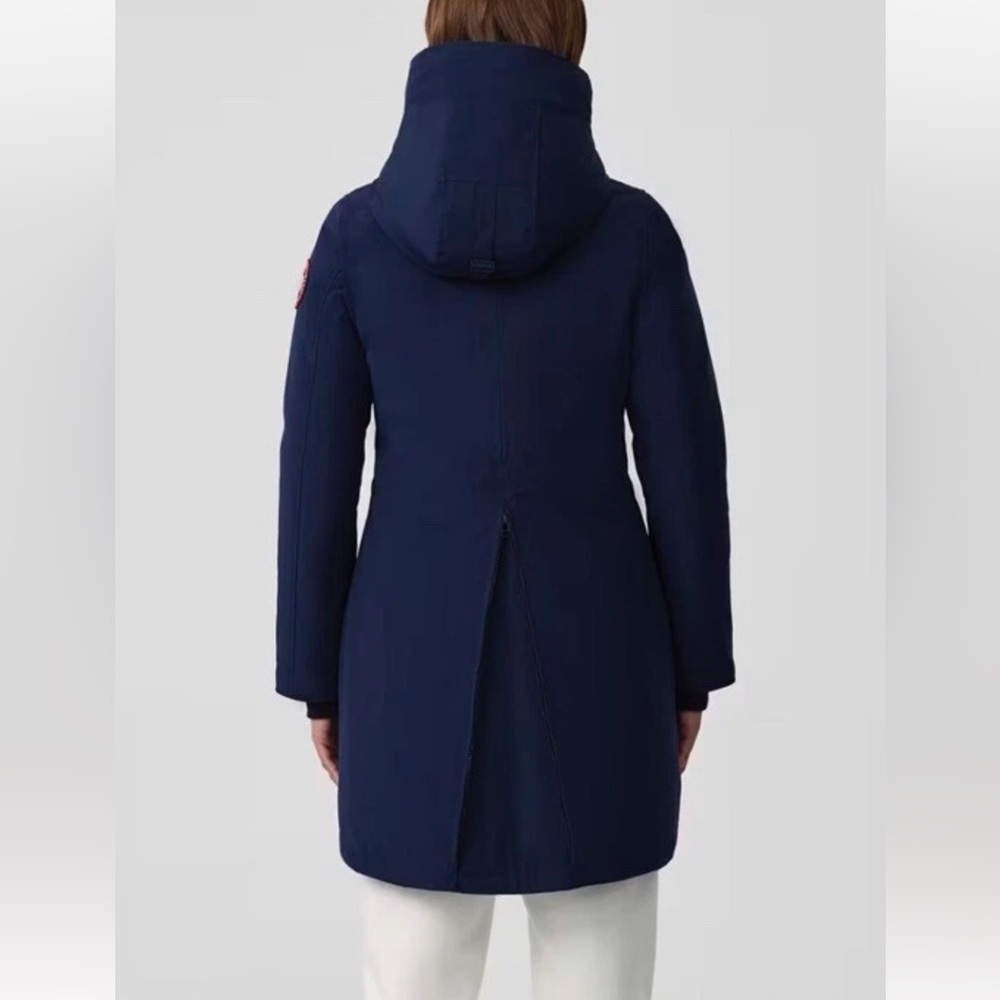 Canada Goose Women's Rossclair Parka 2580W Size Small Atlantic Navy Blue NWT - Picture 2 of 6